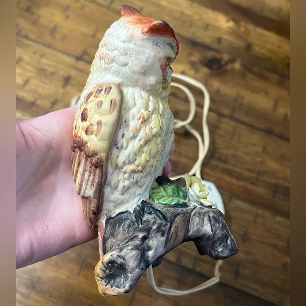Vintage Ceramic Owl Night Light Lamp - Picture 3 of 7